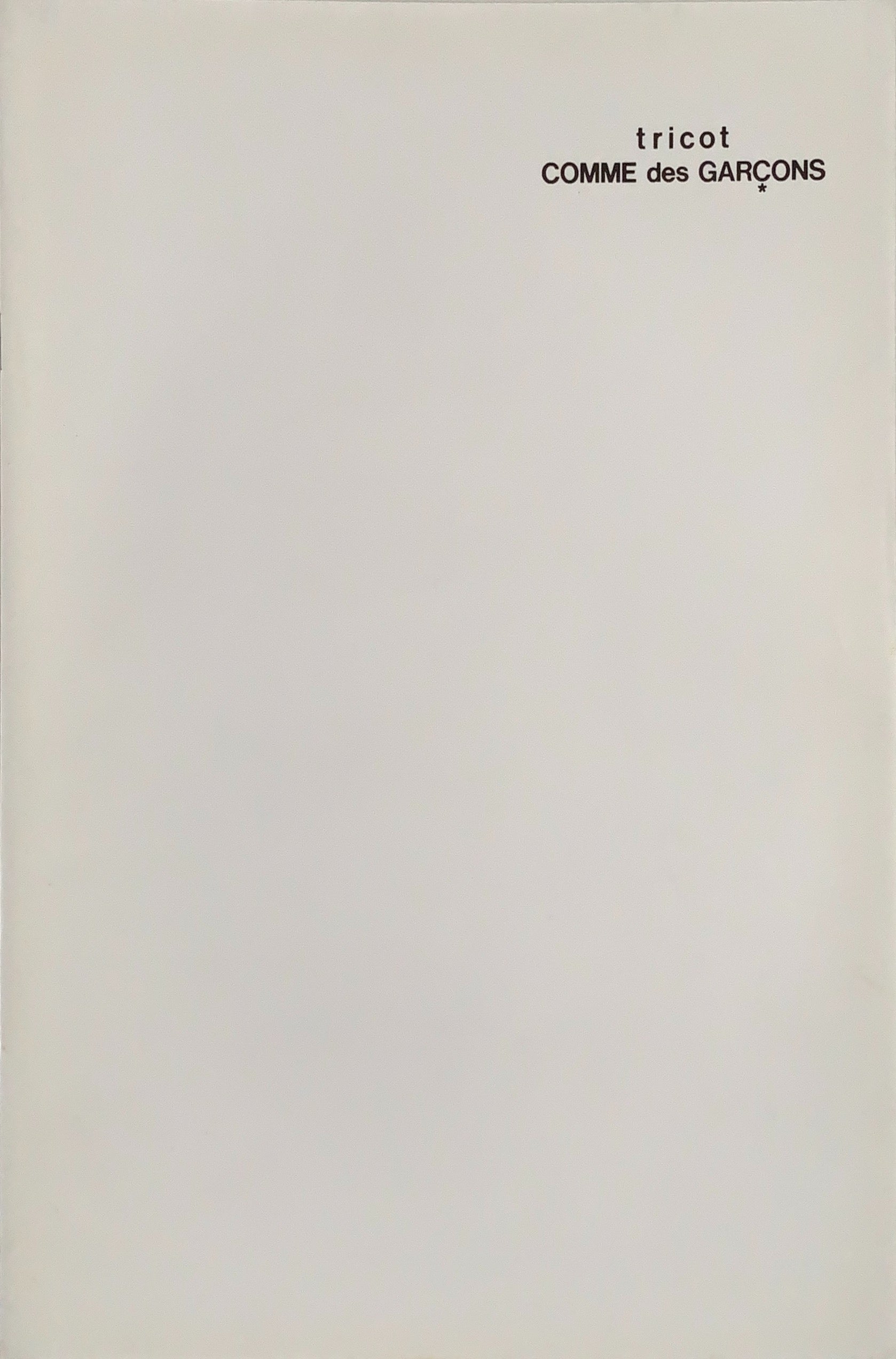 Rare Books Paris Comme des Garçons Tricot Catalogue (Paolo Roversi) 12