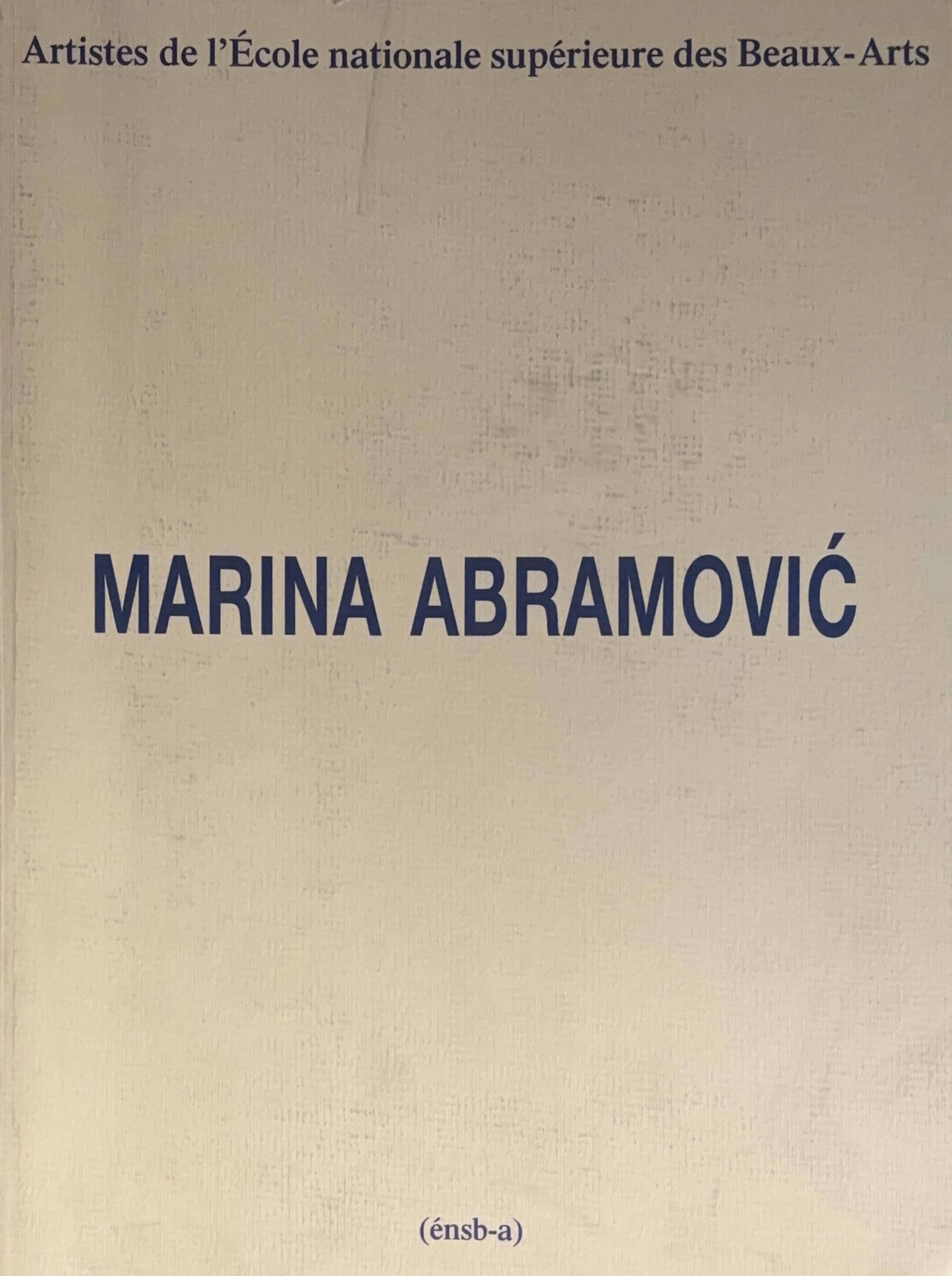 Artistes de l'Ecole nationale supérieure des beaux-arts - Marina Abramović