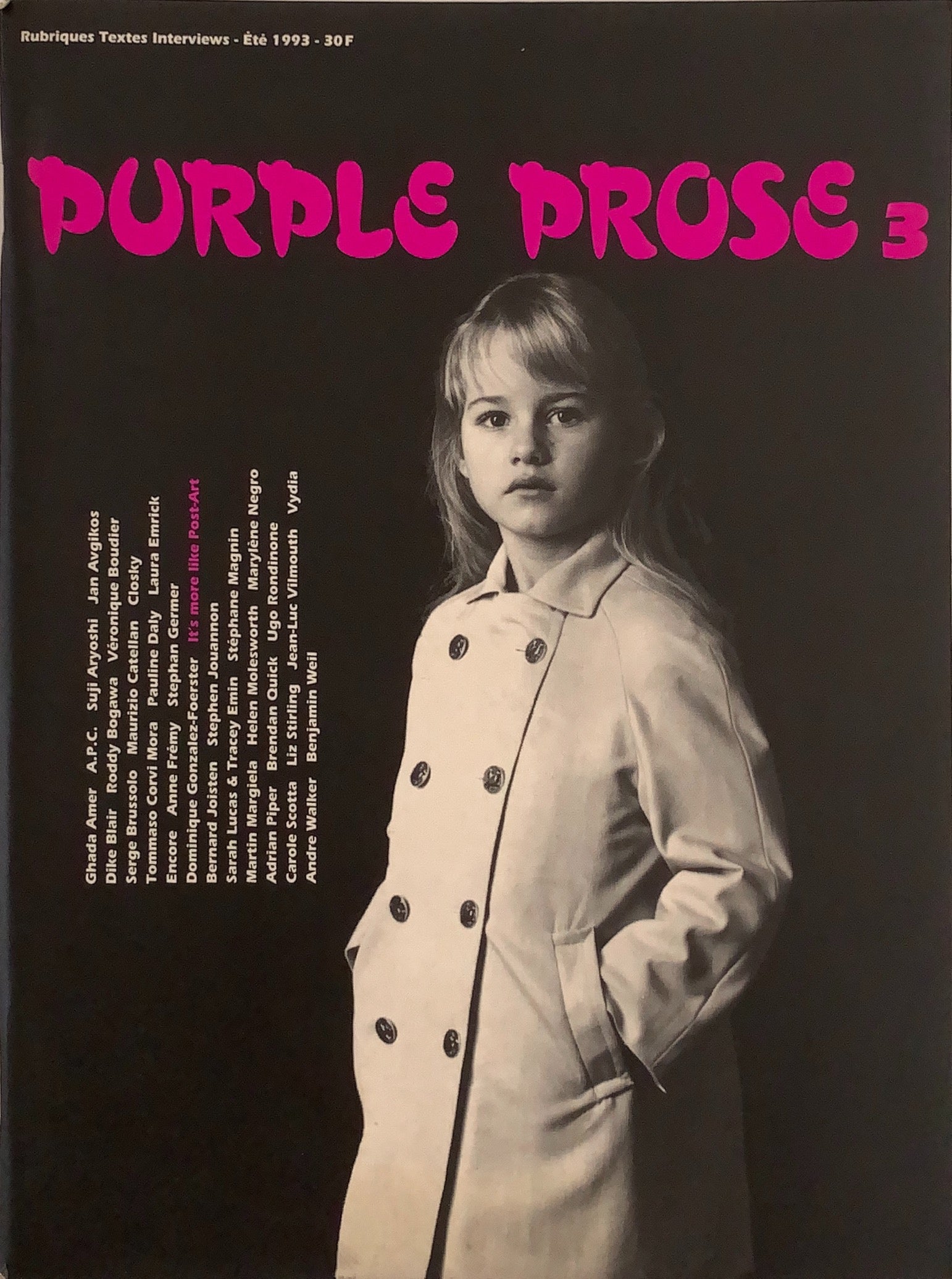 PURPLE PROSE 3 & LE PRINCIPE DE RÉALITÉ Rare Books Paris - Purple Prose 3