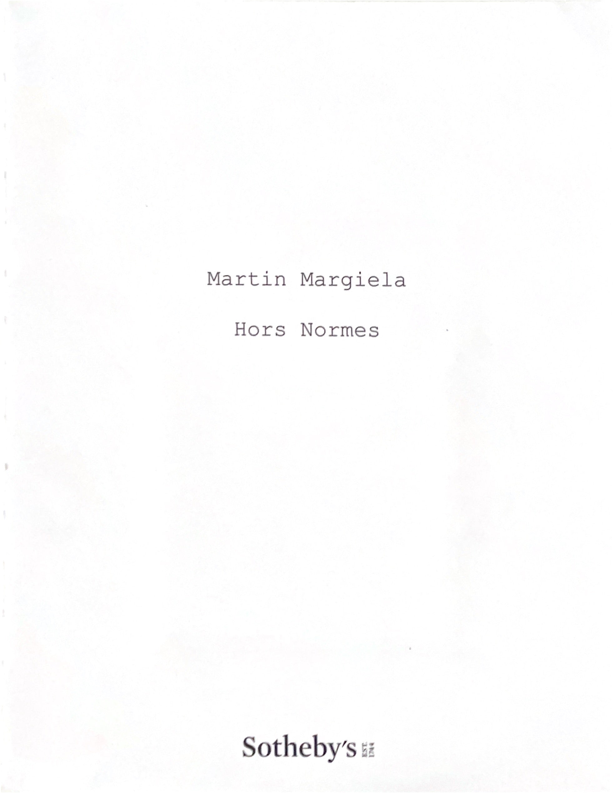 Martin Margiela Hors Normes
